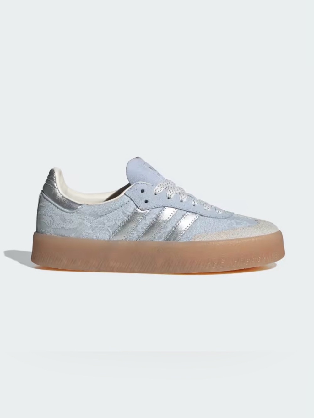 Adidas Sambae x Liberty London Crystal Sky Silver Metallic Pearl Size 5 1/2